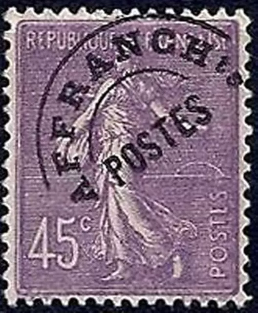 FRANCE PREOBLITERE TIMBRE STAMP N° 46 " TYPE SEMEUSE 45 c VIOLET " NEUF xx LUXE