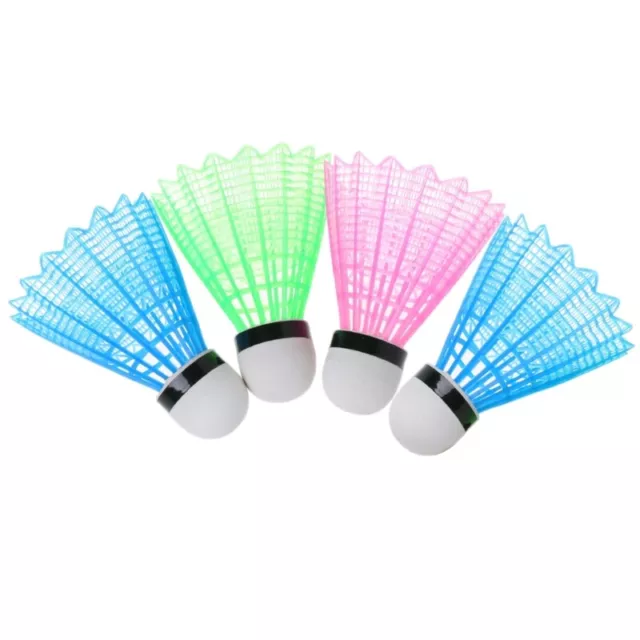 4Pcs Training LED Badminton Badminton Shuttlecock Nylon Lighting Birdies