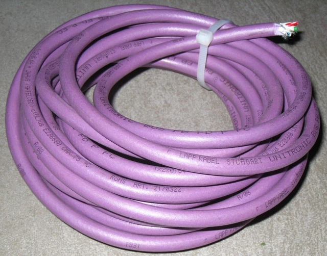 6,40 Meter PROFIBUS Kabel von LAPP Typ UNITRONIC BUS PB FC, 2 x 0,64 mm²