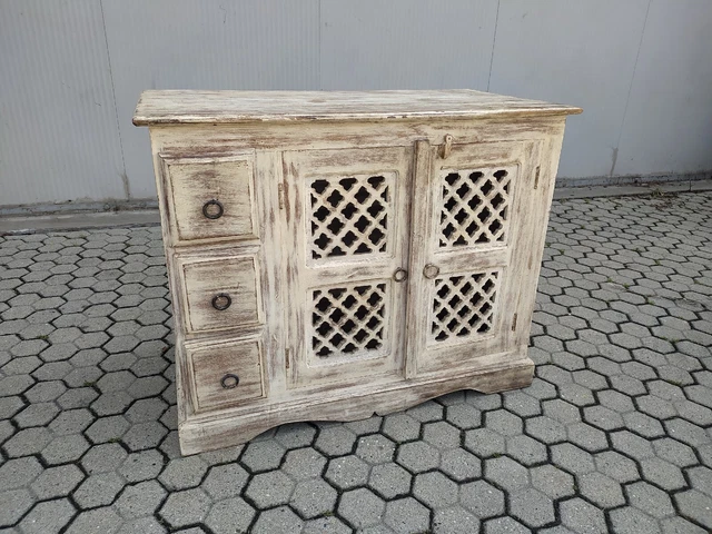 Credenza / credenzina a cassettiera stile coloniale laccata
