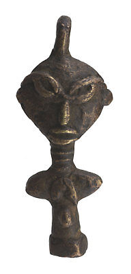 Pendant Doll Ashanti Art African 56 MM Door Keys Bronze Ethnic 26191