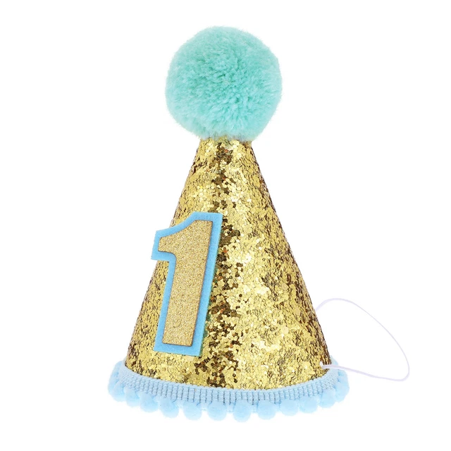 Toyvian 1er Cumpleaños Cono Sombrero Bebé Niña Cumpleaños Tiara Hermosa Moda Mini Cono