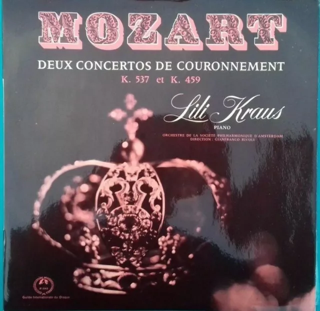 Disk 33 RPM Mozart Lili Kraus Ref 302762990192