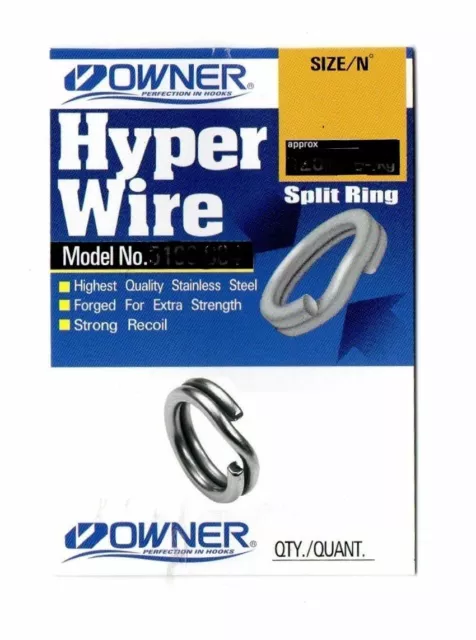 Owner Hyper Wire Heavy Duty Split Rings Sizes 6-11H