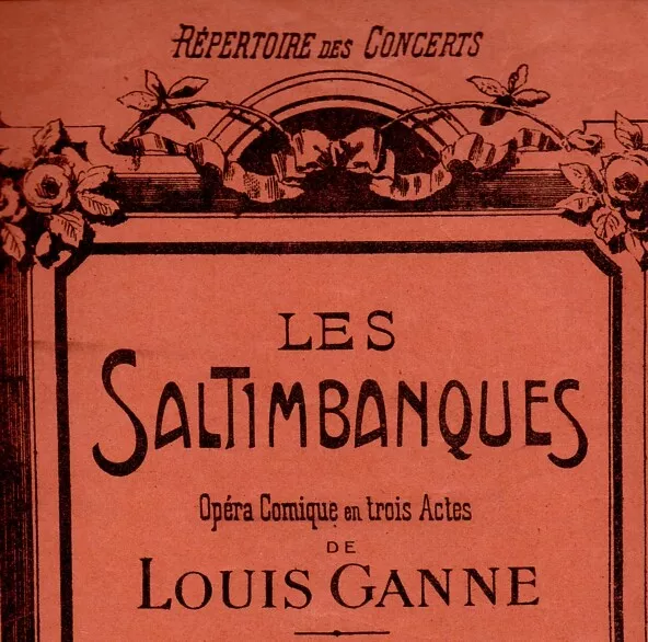 Partition piano - Fantaisie de E. TAVAN sur Les Saltimbanques, opéra de L. GANNE