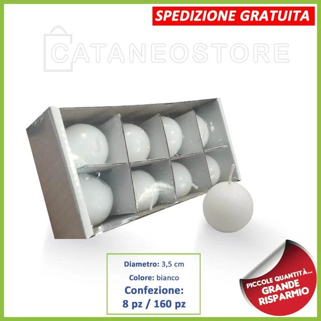 Candele Steariche Bianche 10 Pezzi | 1.8x1.8x15 Cm | Senza Fumo E Senza Colature | Fatte In Italia - Foto 6