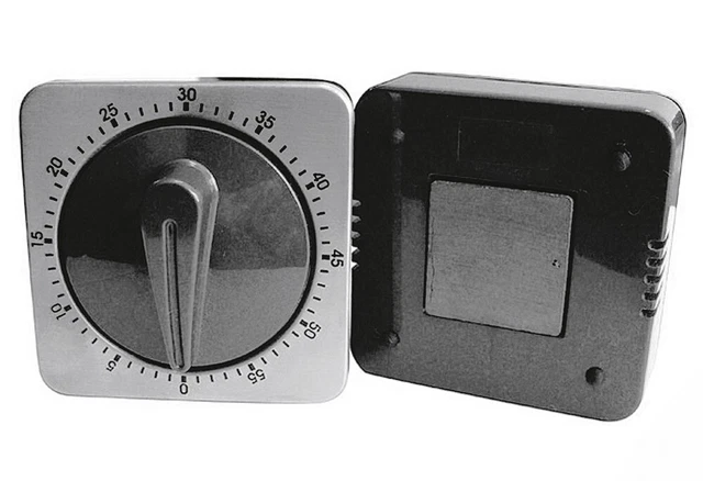 my basics HAUSRAT Kurzzeitmesser mechanisch mit Magnet 6,5x6,5x4,5cm