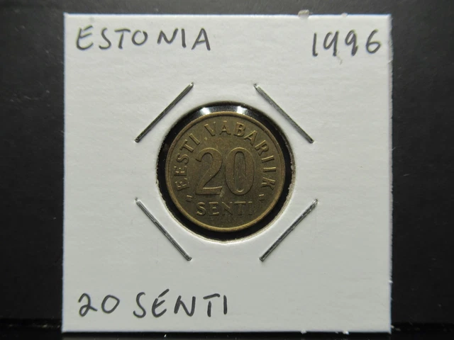Estonia 20 Senti 1996 Coin in 2x2 Flip G0516