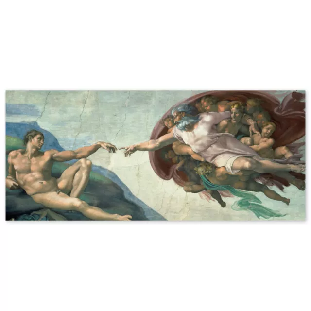 Michelangelo Buonarroti, Die Erschaffung Adams, Sixtinische Kapelle, Poster