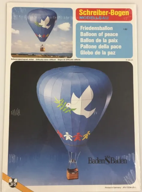 Schreiber-Bogen Modellbau Friedensballon | Papier Modellbausatz Heißluftballon