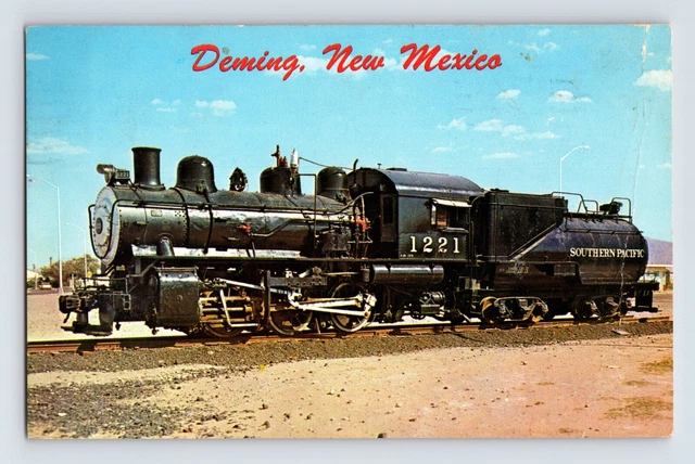 Postcard New Mexico Deming NM Southern Pacific Railroad Train 1970 Posted Chrome