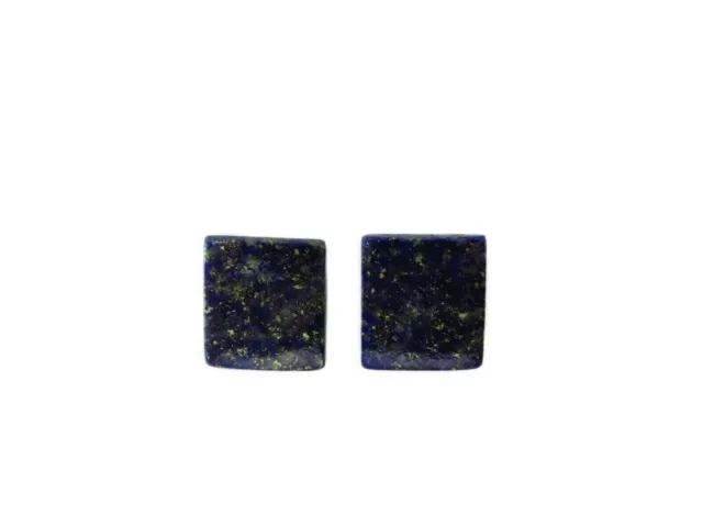 1 Paar Lapislazuli Pyrit Cabochon ca. 15x13,5  mm Nr. U20510