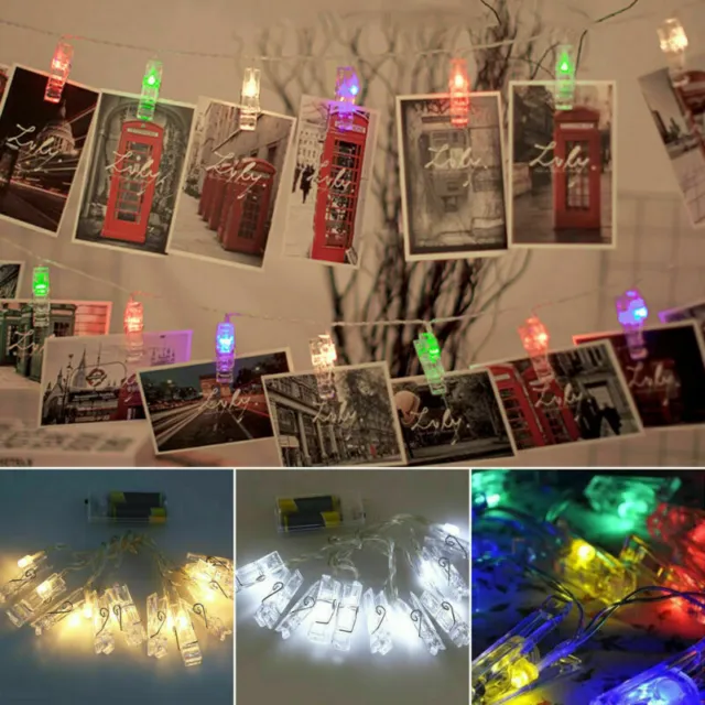 USB / Battery LED Photo Clip Peg light String Fairy Lights Home Party Wedding