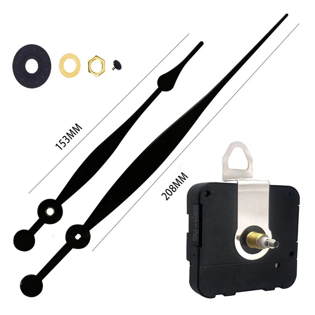 TopHomer Kit Movimento Orologio A Pendolo Al Quarzo – Con 3 Paia Di Lancette In Alluminio E Accessori Per Montaggio
