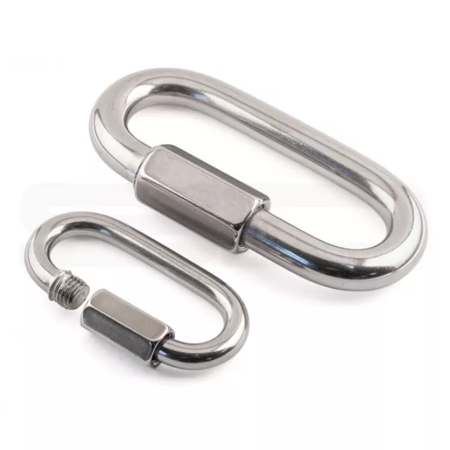 Quick Link For Chain Shackle - A4 316 Marine Grade Stainless Steel - M3-M12