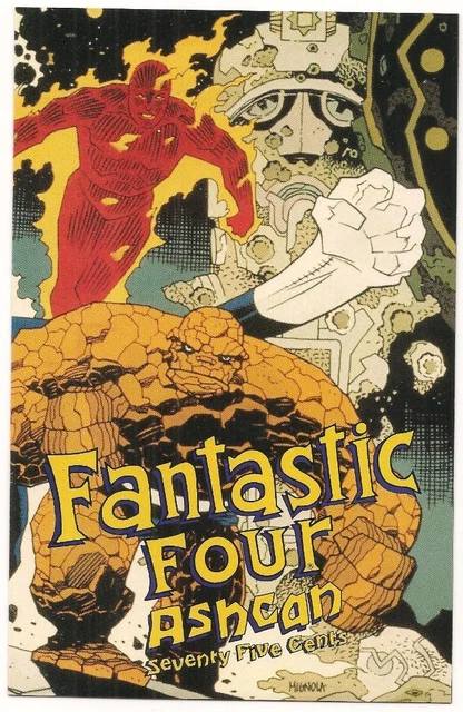 Marvel Comic Fantastic Four Ashcan; 1994 Cover by Mignola; 5 1/2" x 8 1/2"