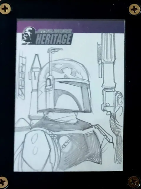 Star Wars Boba Fett Hand Drawn Heritage Sketch Card