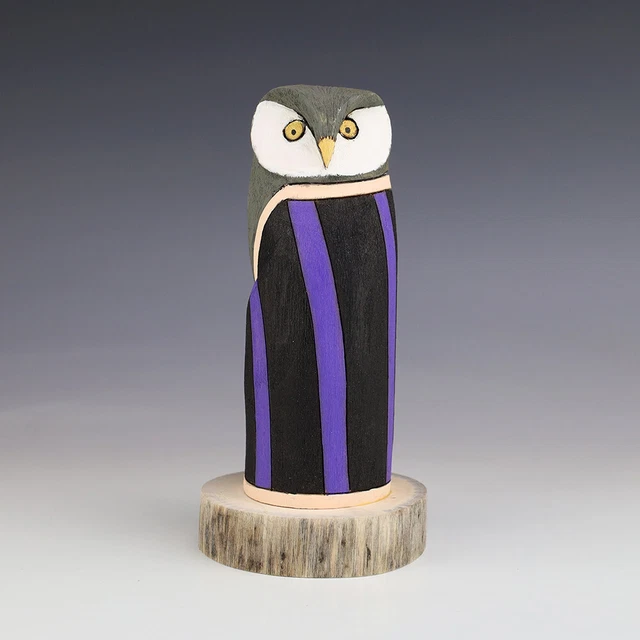 Native American Navajo Folk Art Owl By Orleen & Ray Lansing