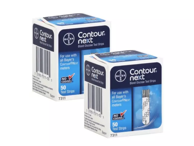 100 Contour Next strisce reattive diabete test glucosio scadenza: 12-2024