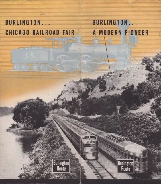 RARE Vintage 1948 - BURLINGTON ROUTE - Chicago Railroad Fair - Travel Brochure