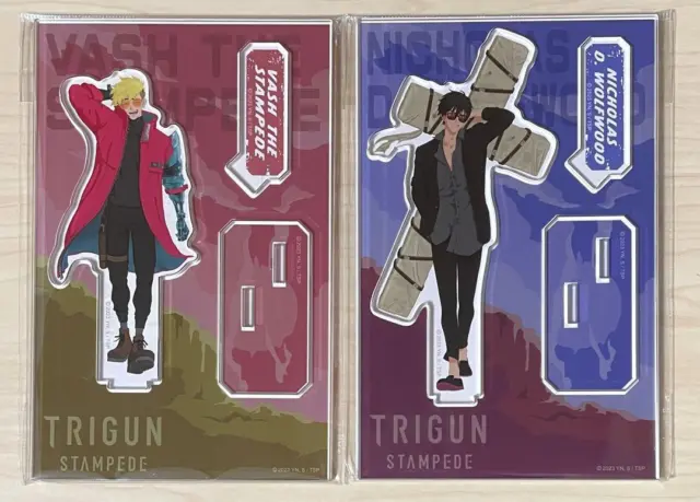 TRIGUN STAMPEDE Acrylic stand Vash the Stampede & Nicholas D. Wolfwood Set