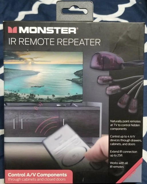 MONSTER IR REMOTE Repeater Remotely Control Multiple Devices 🆕 Sealed 📺