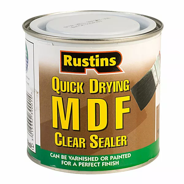 Rustins - MDF Sealer - Paint or Varnish After Use - CLEAR - 250ML / 500ML / 1L