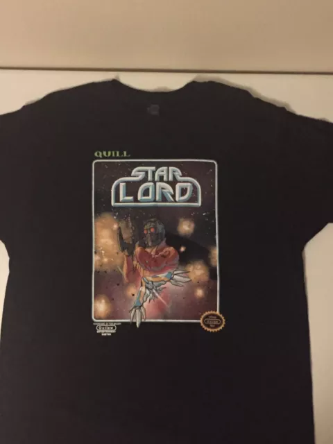 Star Lord Guardians of the Galaxy Retro Video Game Parody Black XL Shirt