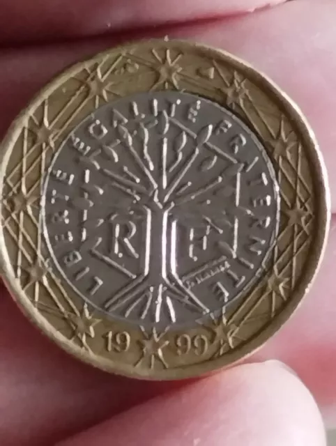 Pièce De 1 Euro, 1999, Arbre De Vie, Fr, Fauté.