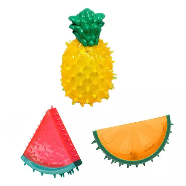 Pet Noise Toy Fruit Dog Chew Toy Puppy Teether Teeth Cleaning K0S4 2