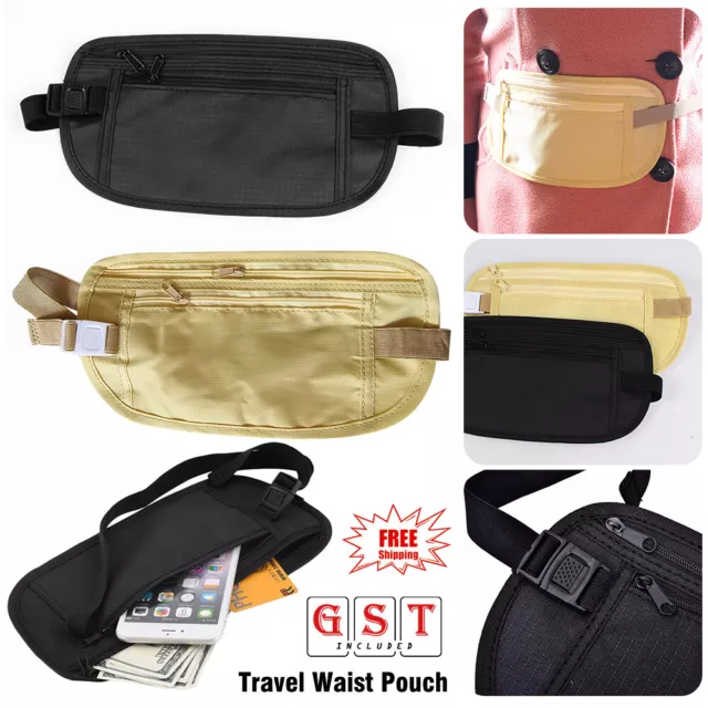 Travel Hidden Security Bag Waist Pouch Card Passport  Ticket Wallet Money Belt