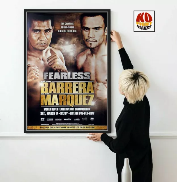 MARCO ANTONIO BARRERA vs. JUAN MANUEL MARQUEZ : Original HBO Boxing Poster 10D