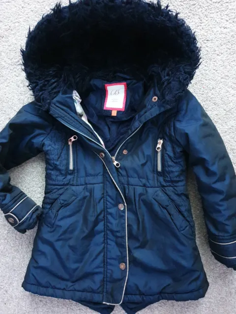 Girls Ted Baker Age 6 Years Gorgeous Indigo Coat Hooded Winter Jacket