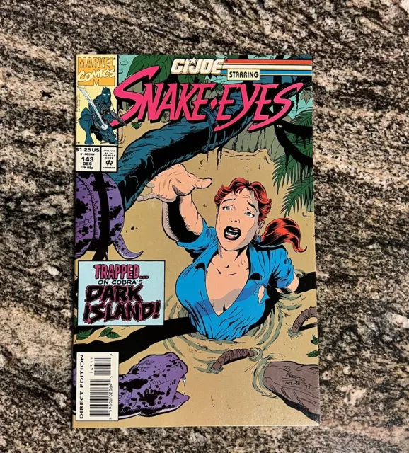 G.I. Joe A Real American Hero #143 Direct Marvel 1993 Snake Eyes NM-