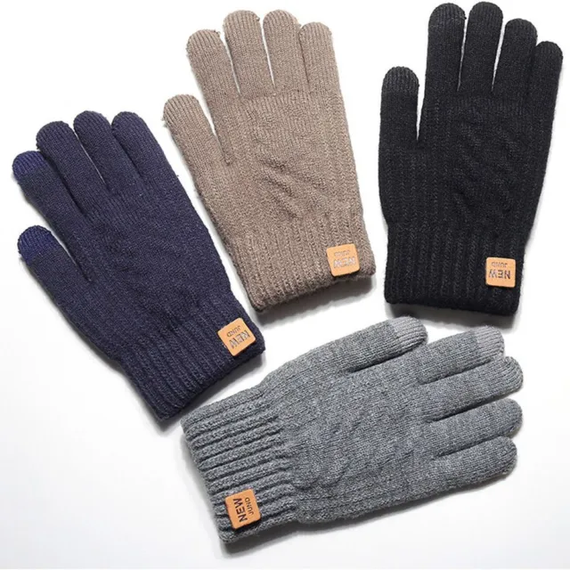 couche Gants tricotés Peluche épaisses Gants de conduite Gants d'écran tactile