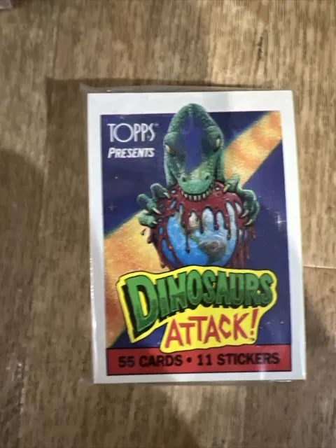 Vintage 1988 Dinosaurs Attack Topps Trading Cards Complete Base Set 1-55