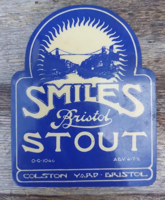 Beer Tap Pull Label Smiles Bristol Stout Colston Yard Coaster