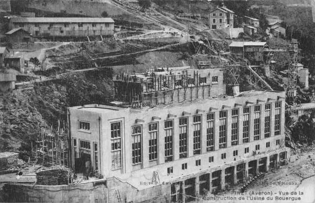 Cpa 12 Pinet Vue De La Construction De L'usine De Rouergue