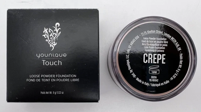 Base en polvo suelta Younique Touch CREPE 0,32 oz nueva con caja