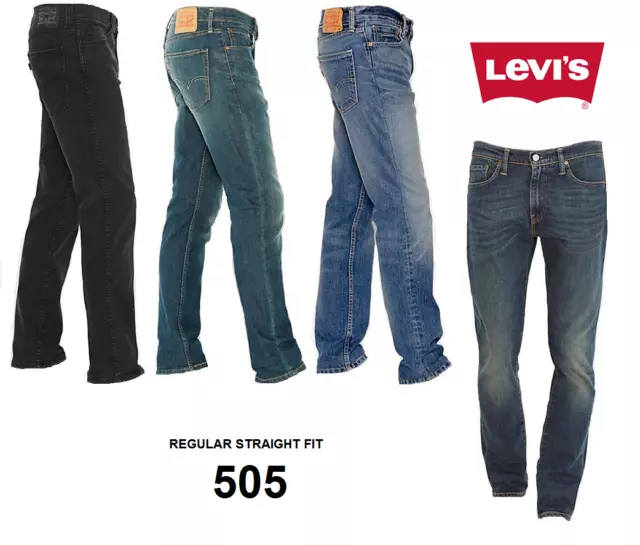 GENUINE LEVIS 505 Jeans Straight Regular Fit Original Mens Denim