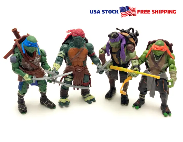 4 PCS SET Teenage Mutant Ninja Turtles Classic Collection TMNT Action Figures