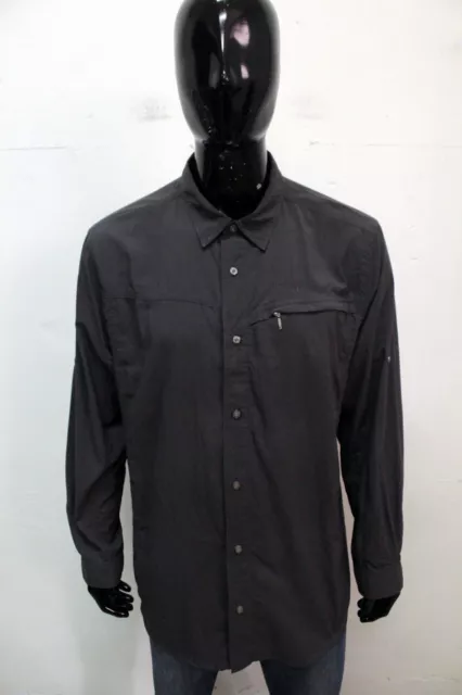 The North Face Camicia Uomo Taglia XL Chemise Shirt Manica Lunga Nylon Grigio