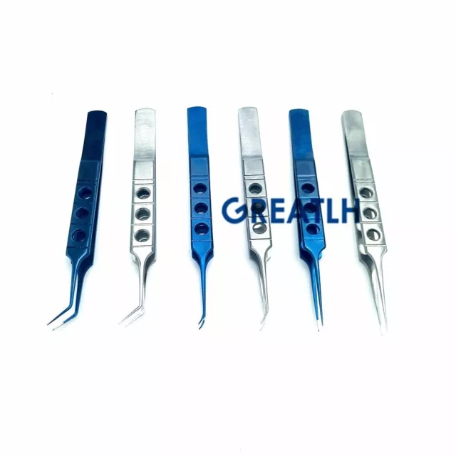 Titanium ophthalmic micro scissor tweezer microsurgical Eyelid forceps 11cm