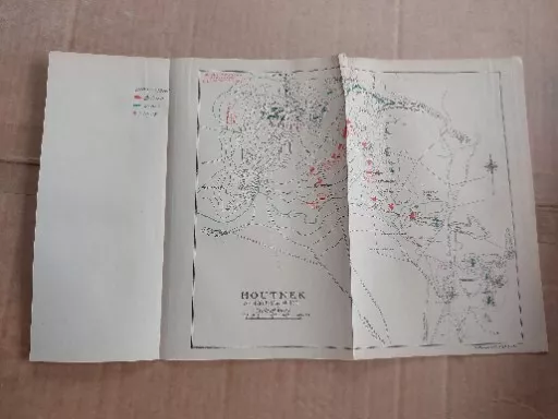 BOER WAR ERA MAP/BATTLE PLAN- Houtnek. 1900