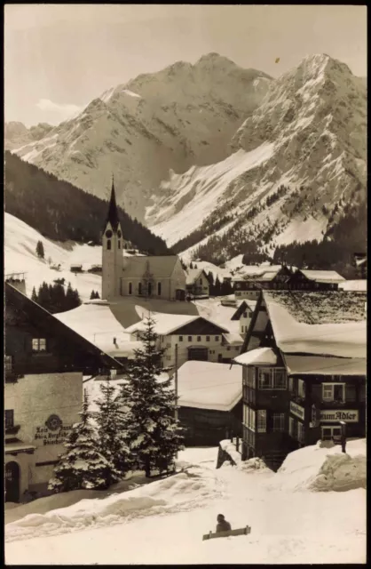 Kleinwalsertal-Mittelberg Vorarlberg Stadtpartie  Winter Pension zum Adler 1972 2