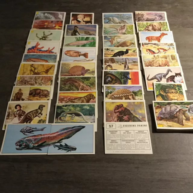 ANIMAUX PREHISTORIQUES 1982 - Lot de 5 images Stickers Panini au choix!