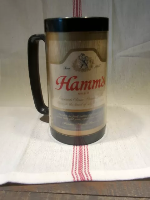 Hamms Beer Thermo serv Vintage Advertising Cup Mug