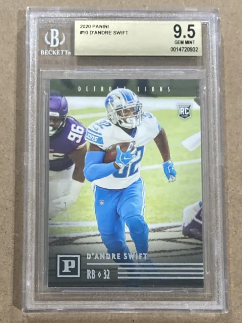 2020 Panini Chronicles #10 D’Andre Swift RC Rookie BGS 9.5 Gem Mint