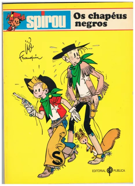 Spirou Album Portuguese Comics 1981 Os Chapéus Negros RARE OLD Franquin