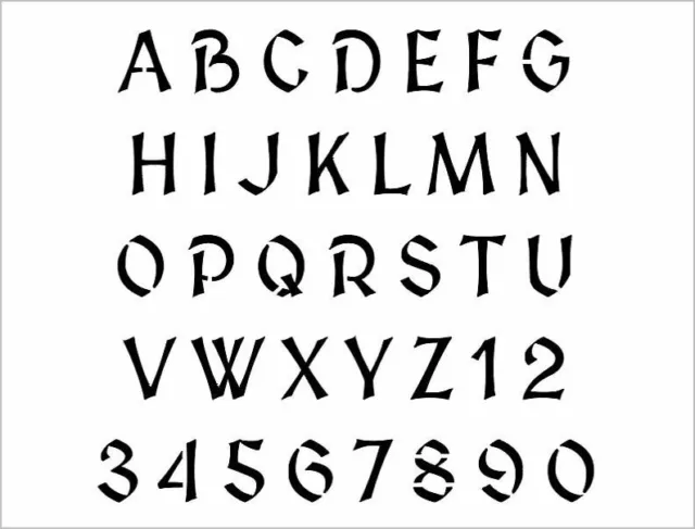 CHELSEA Alphabet Stencil 1 Inch Vintage Fancy Style Font Set